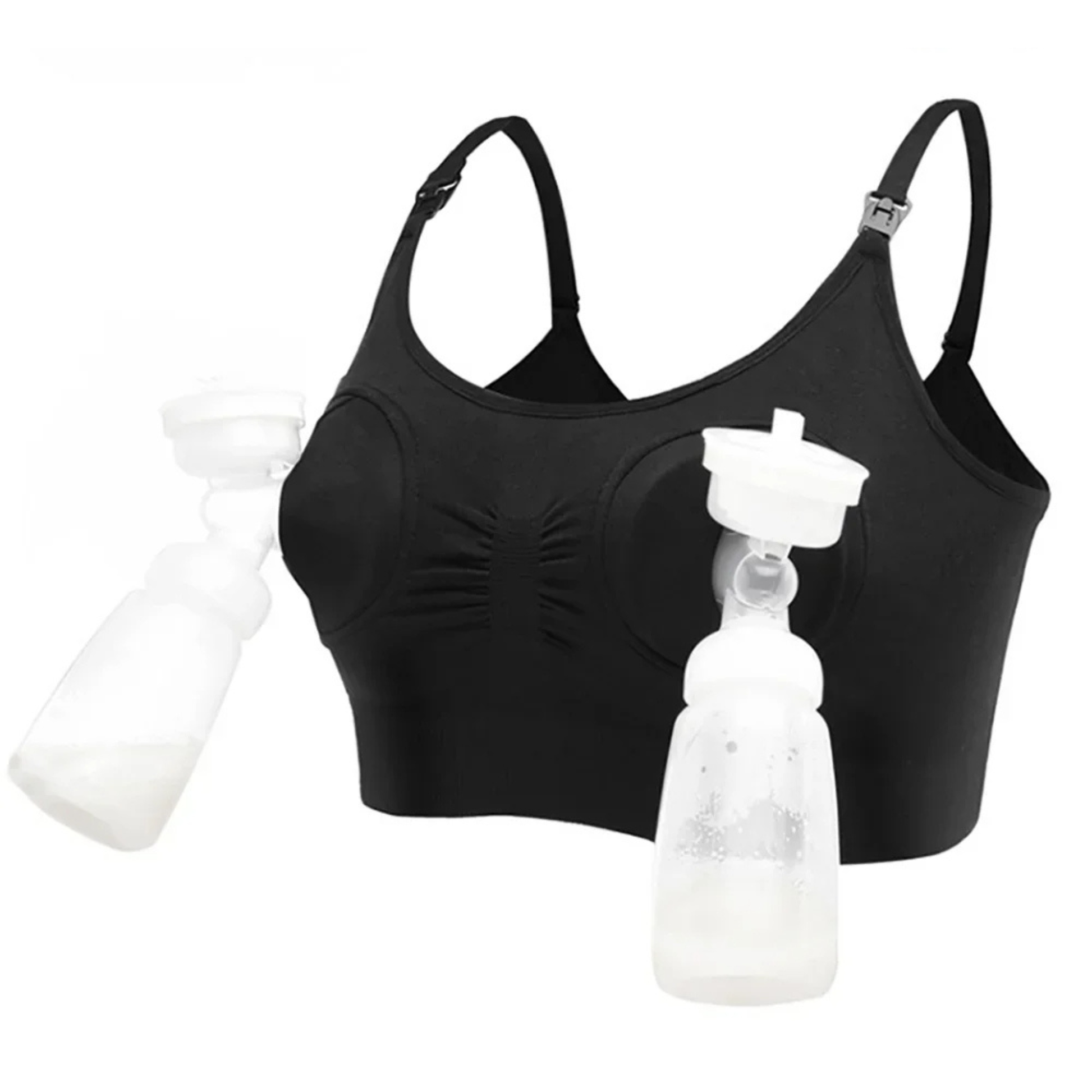 Hands - Free Maternity Pumping Bra - Black