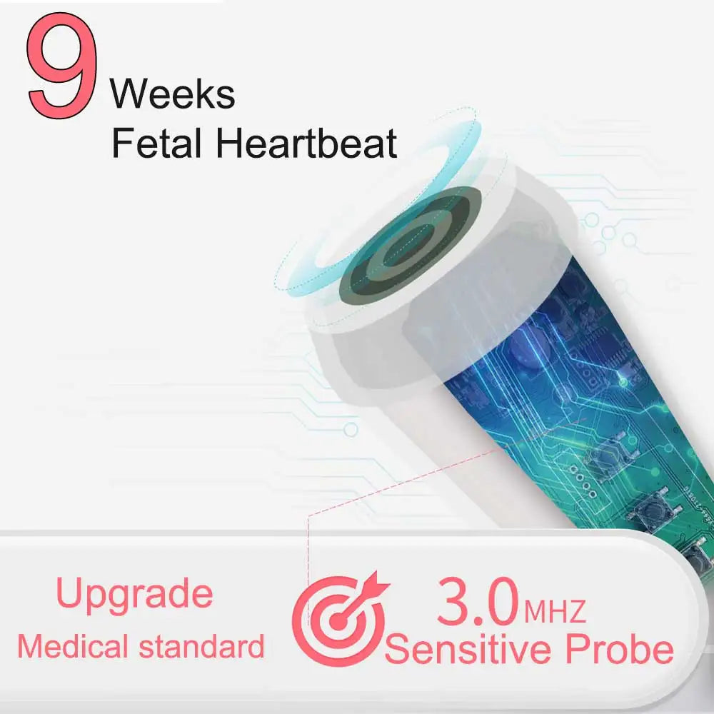 Mamas Bump _ 3.0M Hz Digital Fetal Doppler _ Advanced Baby Heart beat Monitor - 9 Weeks heartbeat
