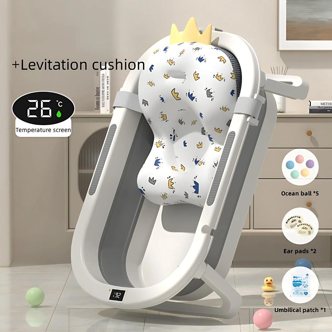 Levitation cushion with temperature screen and various accessories in a room setting