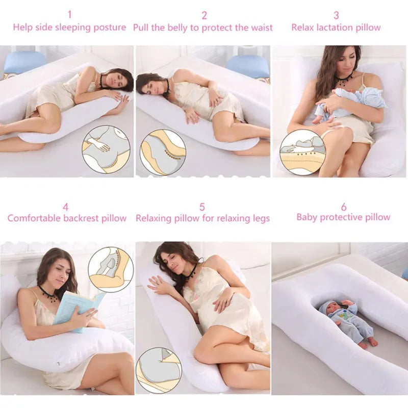 U-Shape Pregnancy Pillow - Best Sleeping Positions