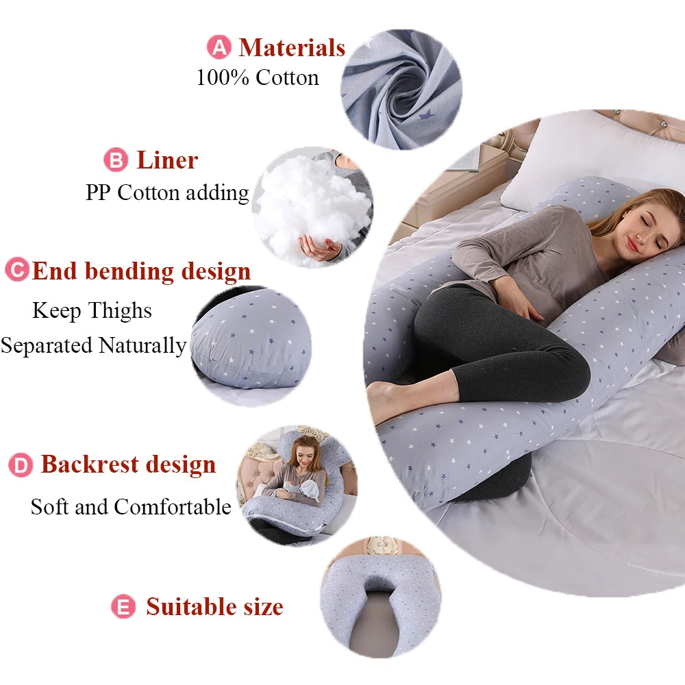 U-Shape Pregnancy Pillow - Diagram