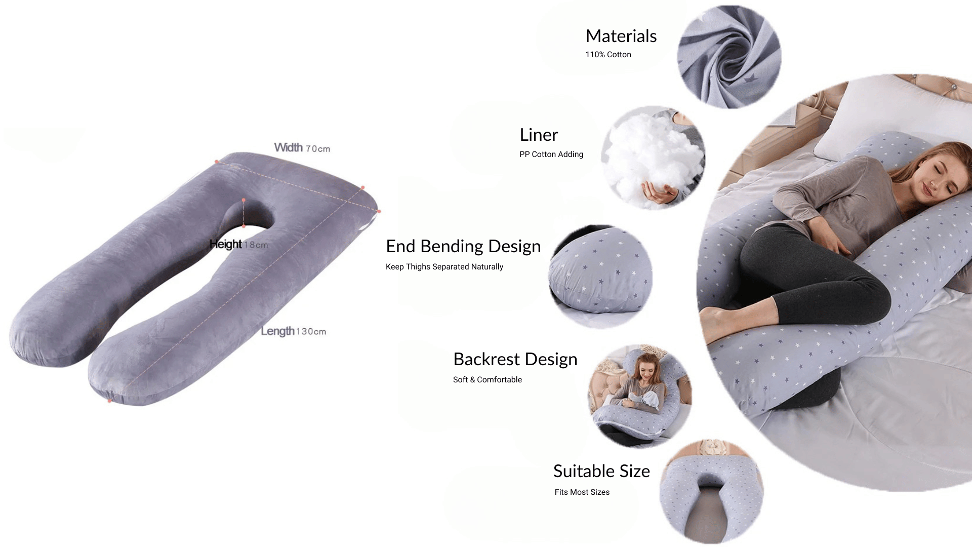 U Shaped Pregnancy Pillow - Image Banner
