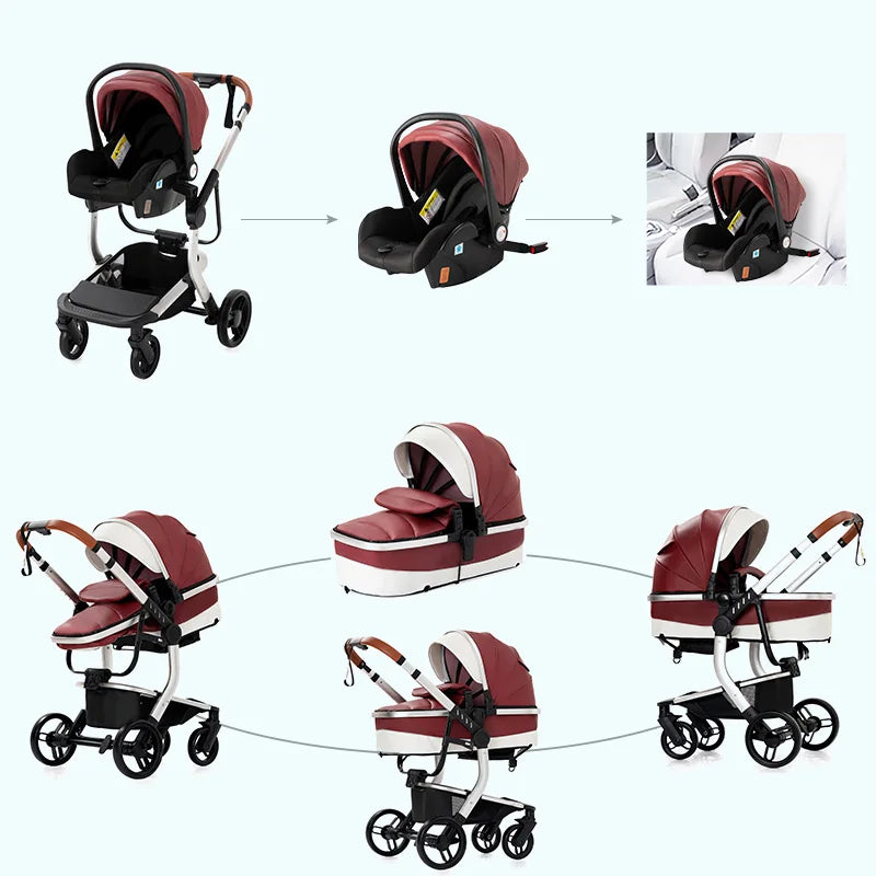 3-in-1 Travel System – Lightweight Stroller from Newborn to Toddler – different styles