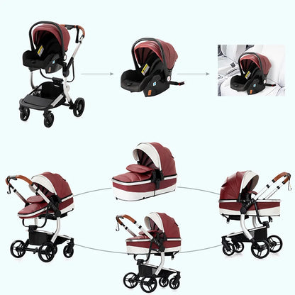 3-in-1 Travel System – Lightweight Stroller from Newborn to Toddler – different styles