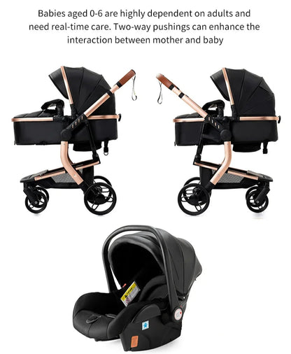 3-in-1 Travel System – Lightweight Stroller from Newborn to Toddler – Different styles