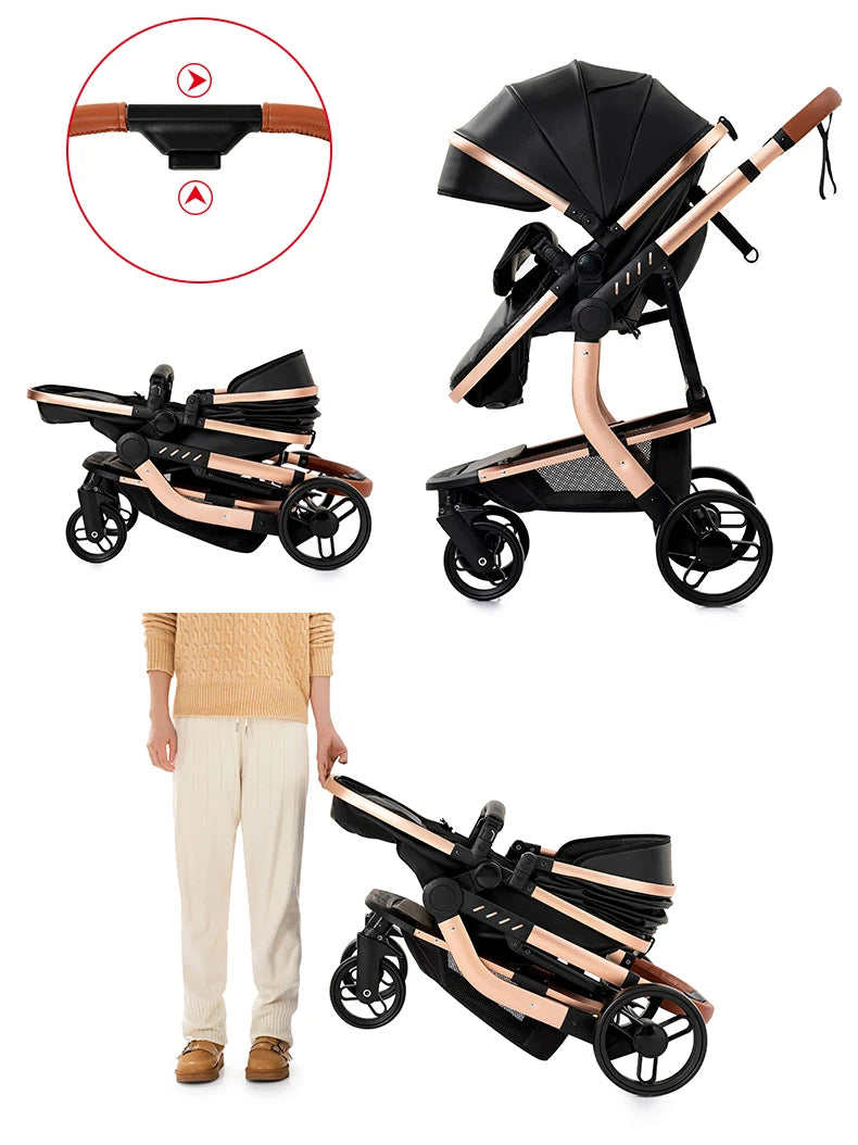 3-in-1 Travel System – Lightweight Stroller from Newborn to Toddler – How to fold