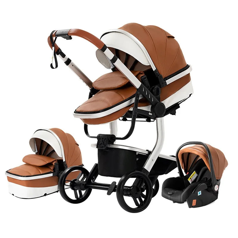 3-in-1 Travel System – Lightweight Stroller from Newborn to Toddler – Khaki