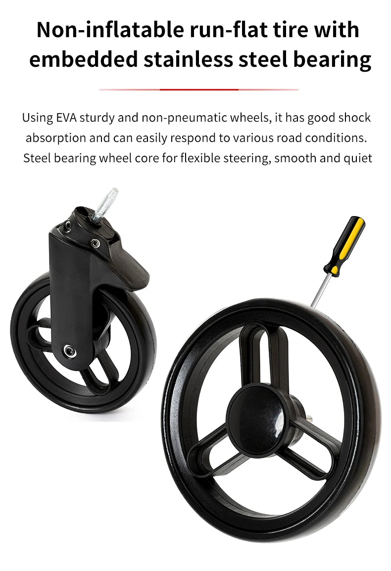 3-in-1 Travel System – Lightweight Stroller from Newborn to Toddler – Non-inflatable run flat tyres