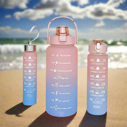 3Pcs Gradient Bottle Set - Sea Background