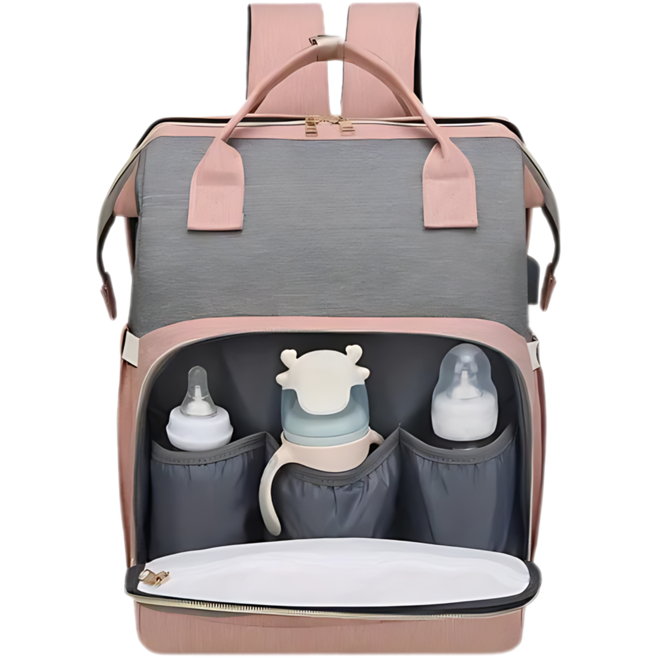 8 in 1 Diaper Bag - Showing the Bottle Section