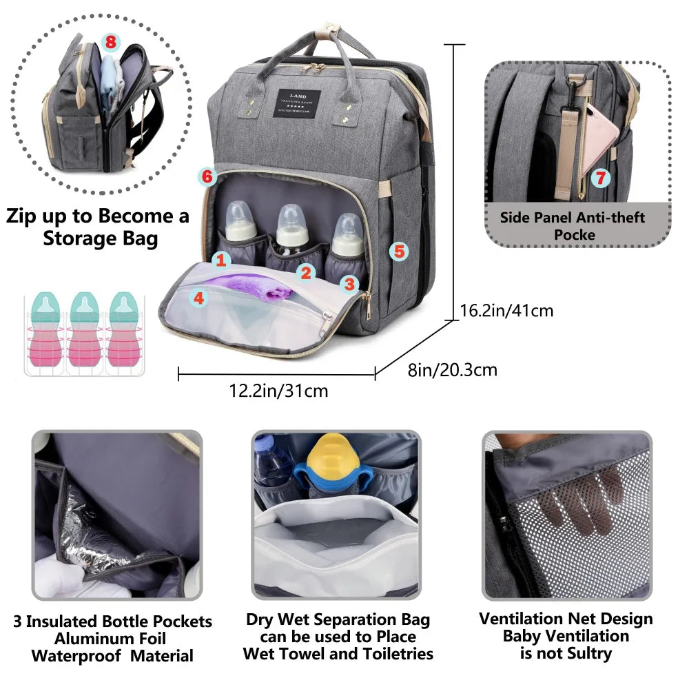 8 in 1 Diaper Bag - Specifications