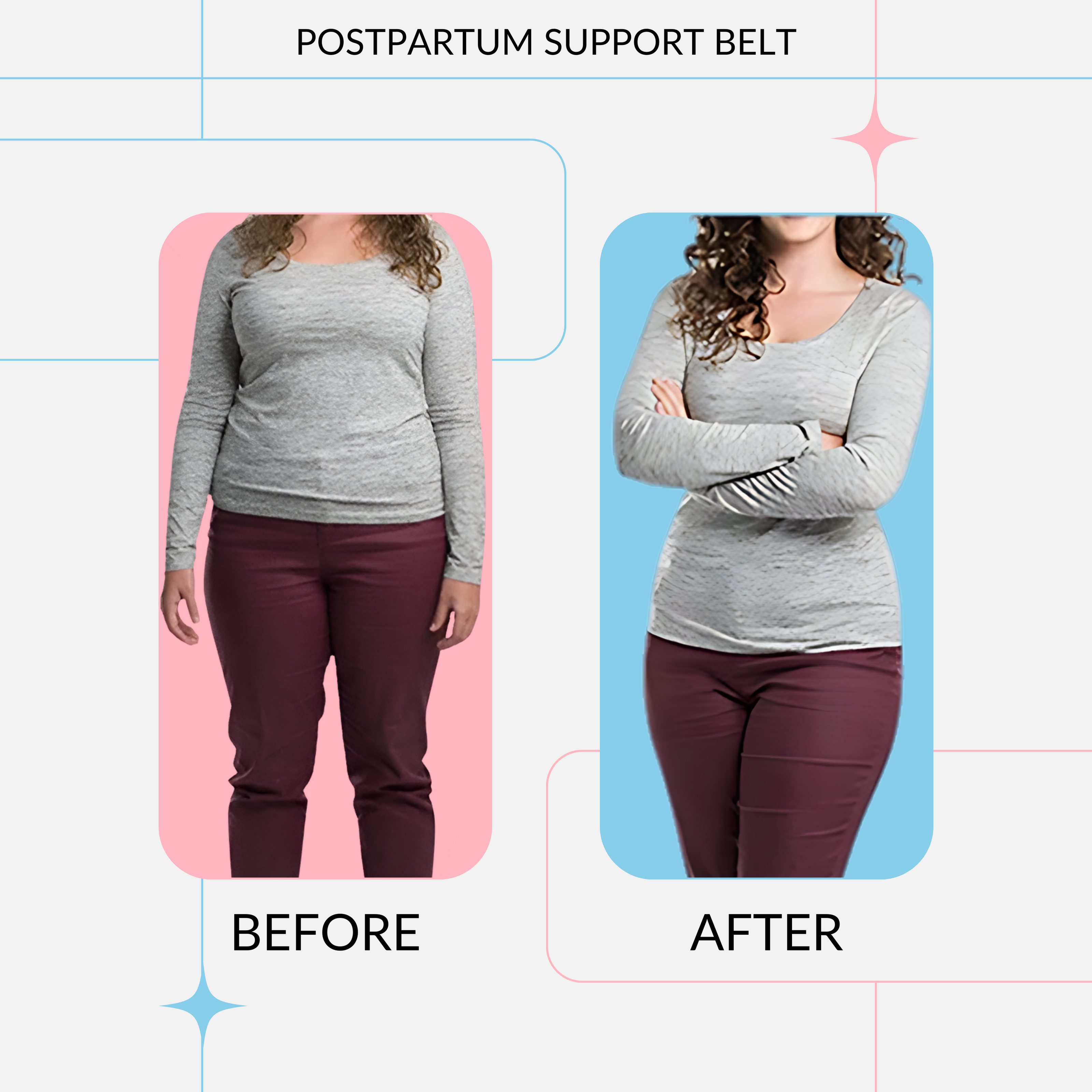 Postpartum Support Belt - Before and After Use