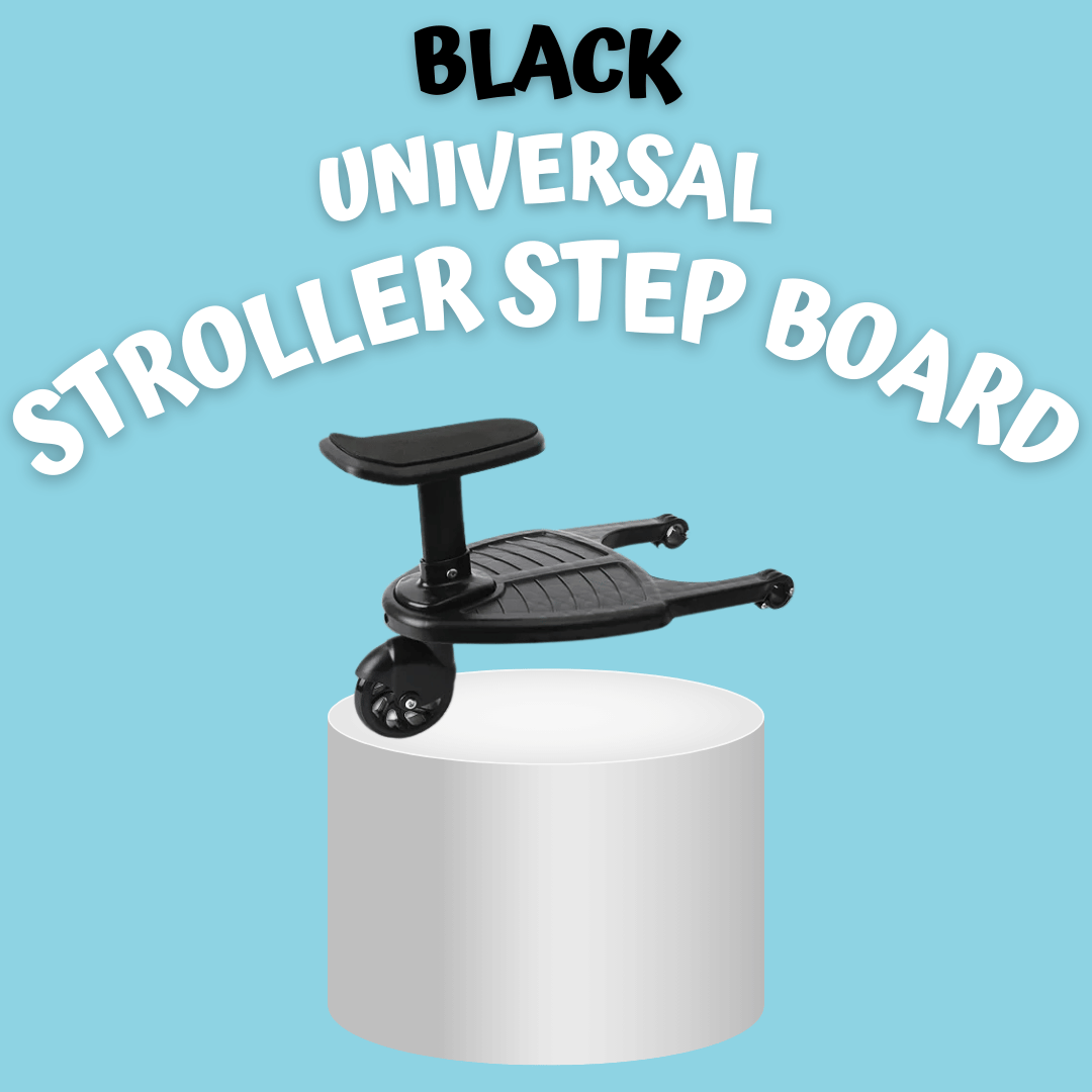 Black Universal Stroller Step Board Adapter with Seat