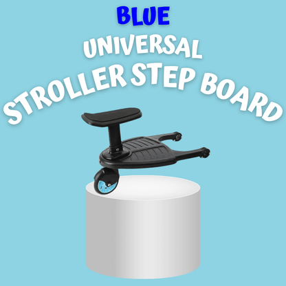 Blue Universal Stroller Step Board Adapter with Seat