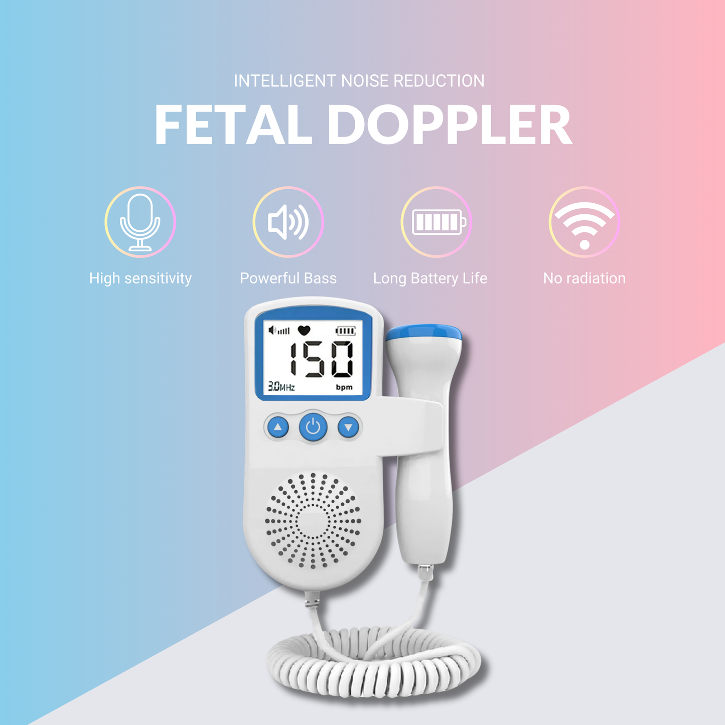 Blue fetal doppler