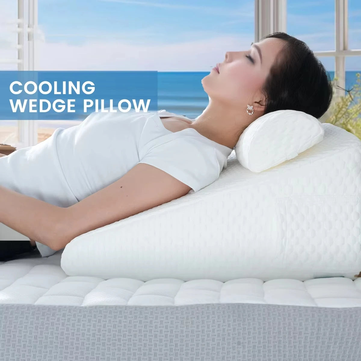 Cooling wedge pillow