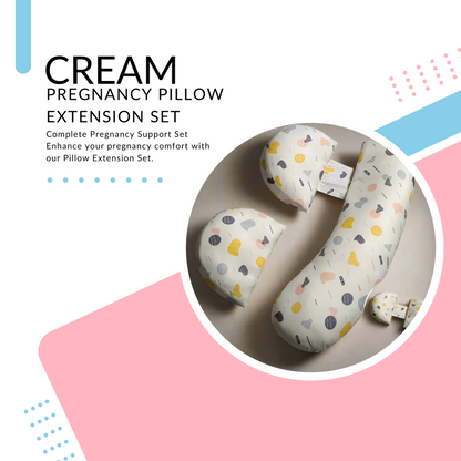 Cream Pregnancy Pillow Extension Set