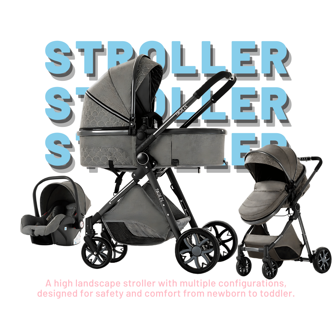 Deep Grey Baby Stroller 1