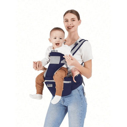 Ergonomic Baby Carrier with Waist Stool - front view
