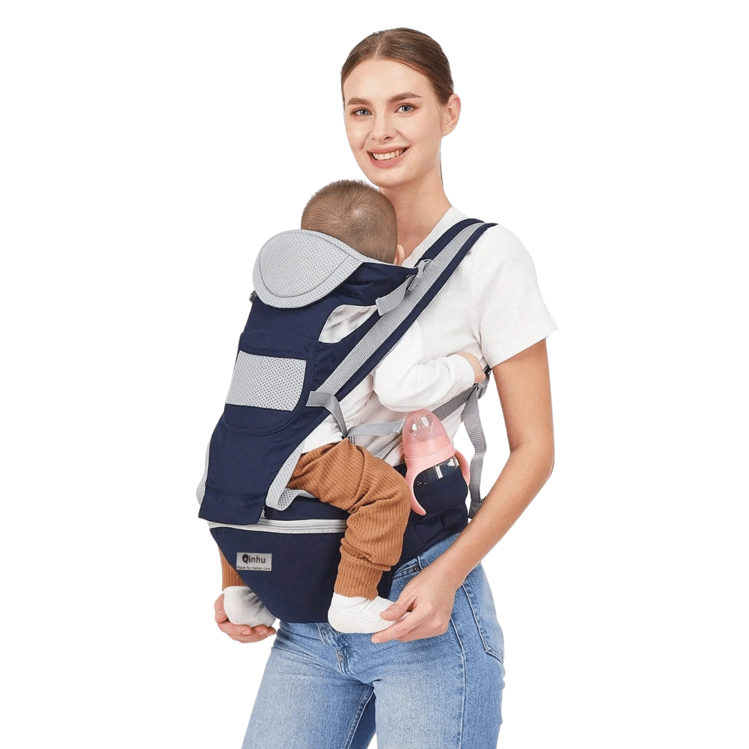 Ergonomic Baby Carrier with Waist Stool - sideview