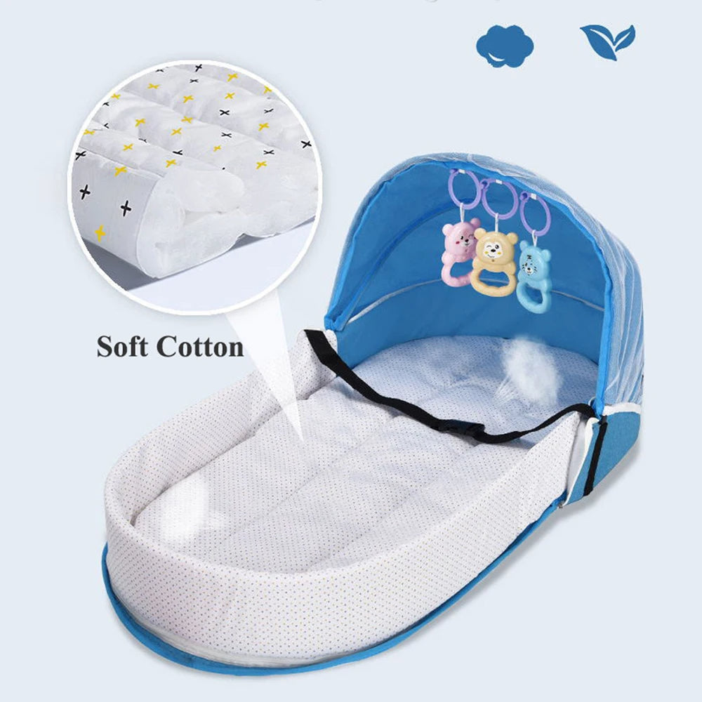 Folding Anti-Stress Travel Crib – Right view