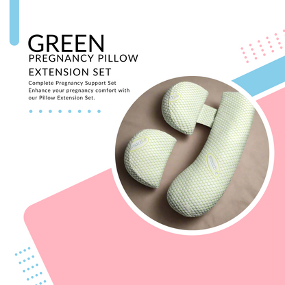 Green Pregnancy Pillow Extension Set