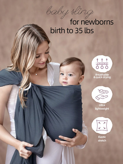 Hands Free Baby Wrap Carrier for Newborns to Toddlers - Baby Sling