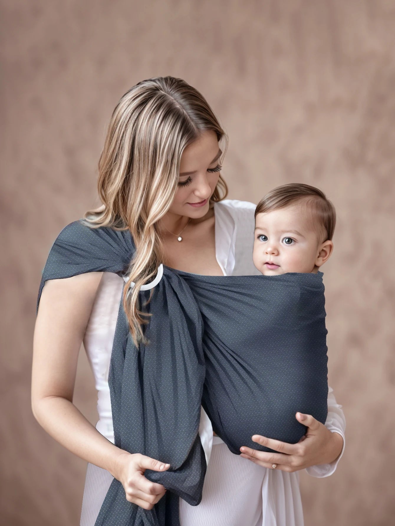 Hands Free Baby Wrap Carrier for Newborns to Toddlers - Blonde Hair Mom