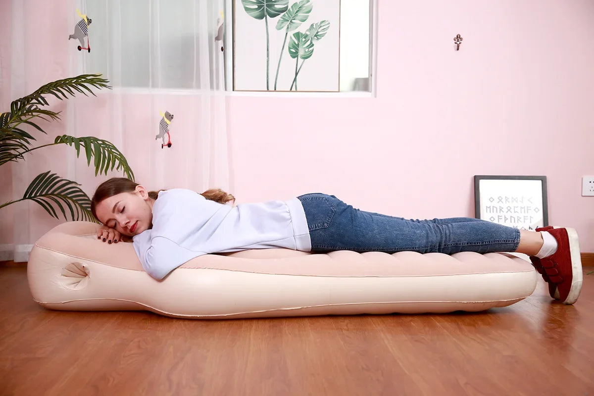 Inflatable Pregnancy Pillow - Woman Laying Down