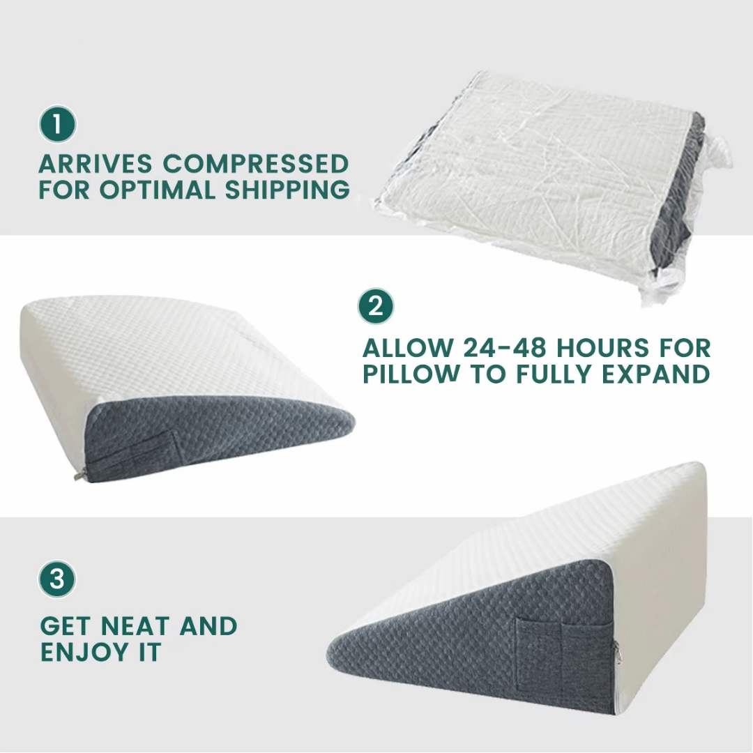 Instructions for Our Memory Foam Wedge Pillow Neck Pillow Set