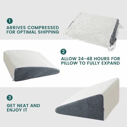 Instructions for Our Memory Foam Wedge Pillow Neck Pillow Set