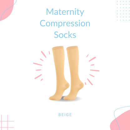 Maternity Compression Socks - Beige