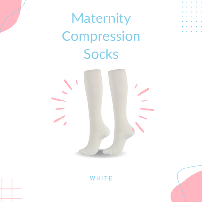 Maternity Compression Socks - White