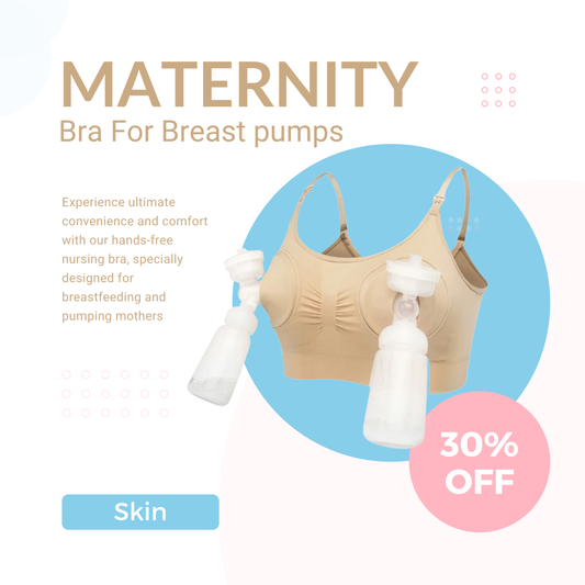 Maternity Bra For Breast Pumps - Skin Colour