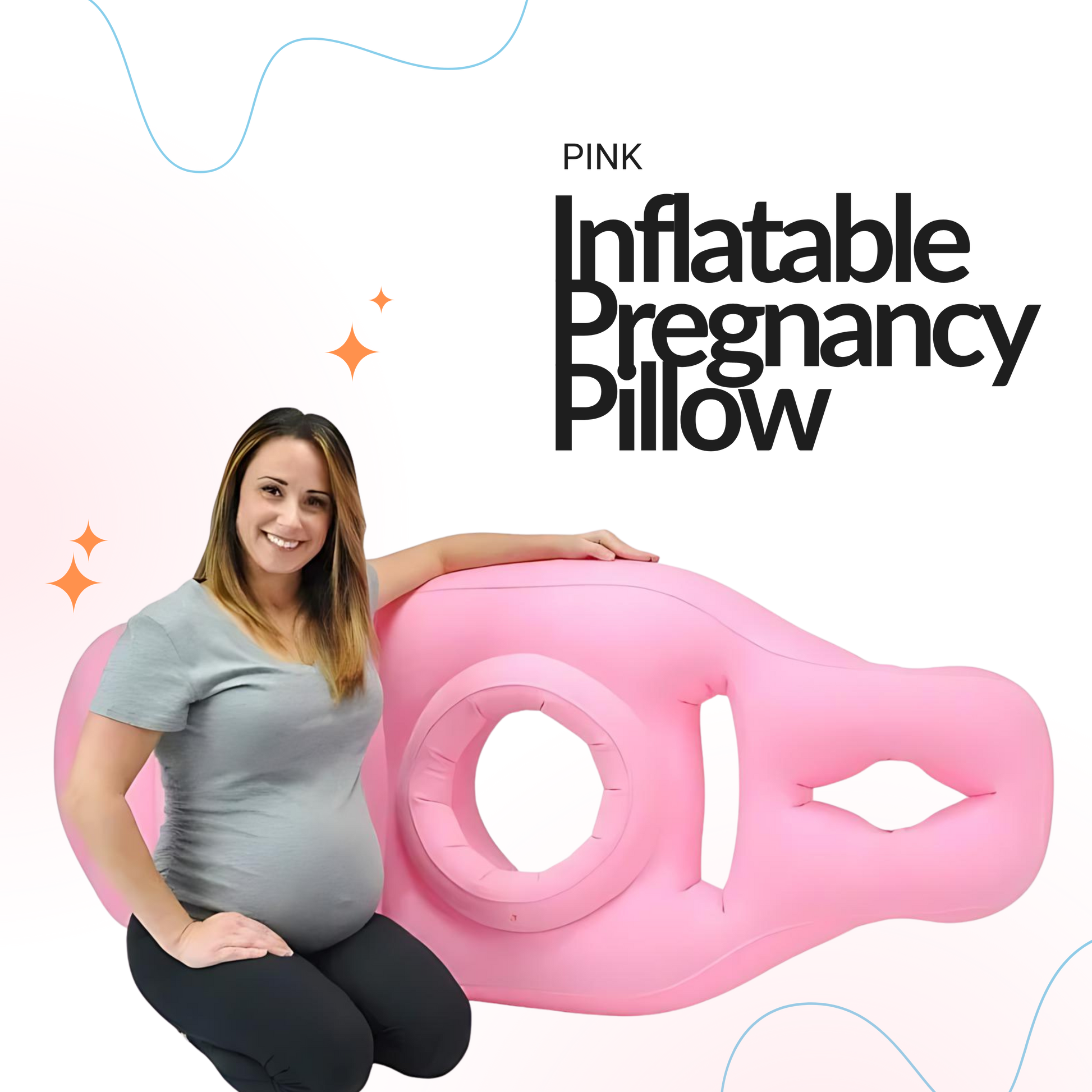 Pink Inflatable Pregnancy Pillow