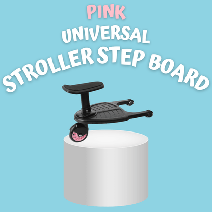 Pink Universal Stroller Step Board Adapter with Seat