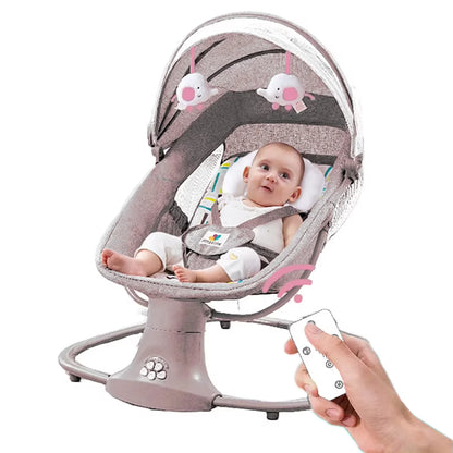 Pink baby electric rocking chair