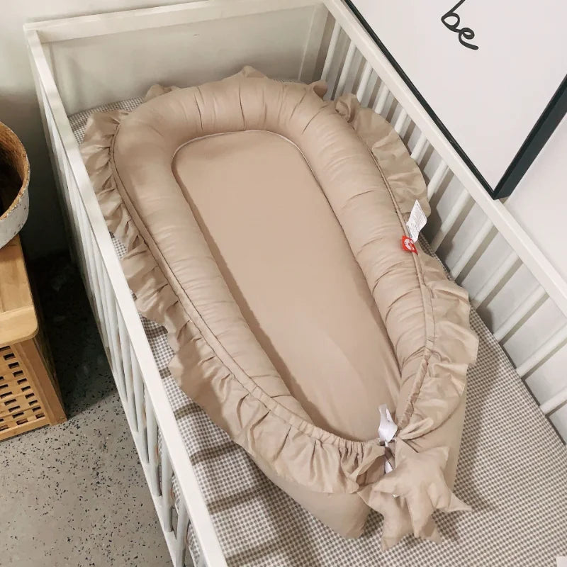 Portable Baby Nest – Soft Sleep Pod for Newborns & Travel – Mama’s Bump™ -  Cream