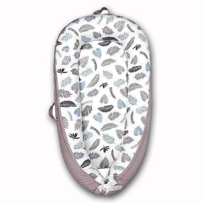 Portable Baby Nest – Soft Sleep Pod for Newborns & Travel – Mama’s Bump™ -  Leave patterns