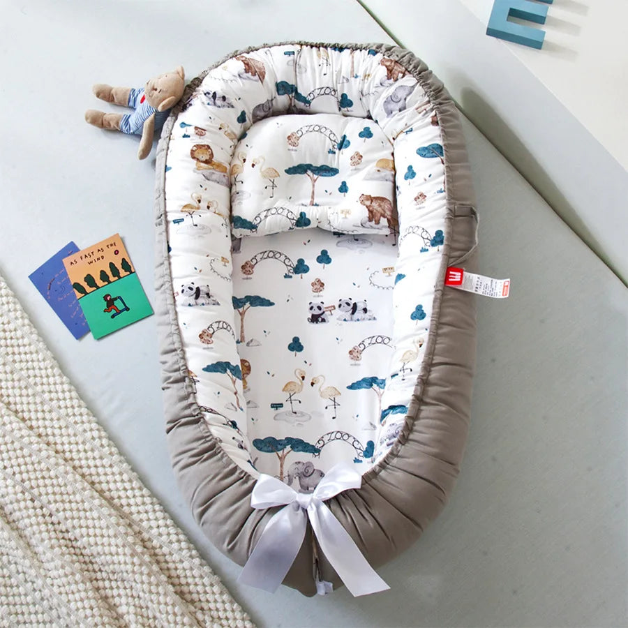 Portable Baby Nest – Soft Sleep Pod for Newborns & Travel – Mama’s Bump™ -   Playground patterns