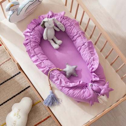 Portable Baby Nest – Soft Sleep Pod for Newborns & Travel – Mama’s Bump™ -  Purple