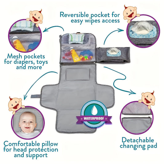 Portable Diaper Changing Mat - open display