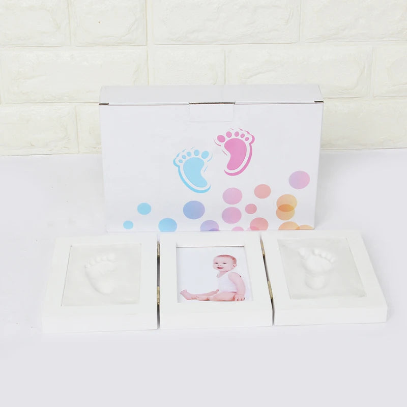 Baby Handprint & Footprint Keepsake Photo Frame – DIY Clay Kit