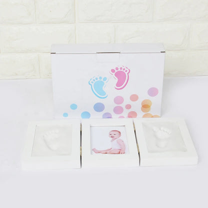 Baby Handprint & Footprint Keepsake Photo Frame – DIY Clay Kit