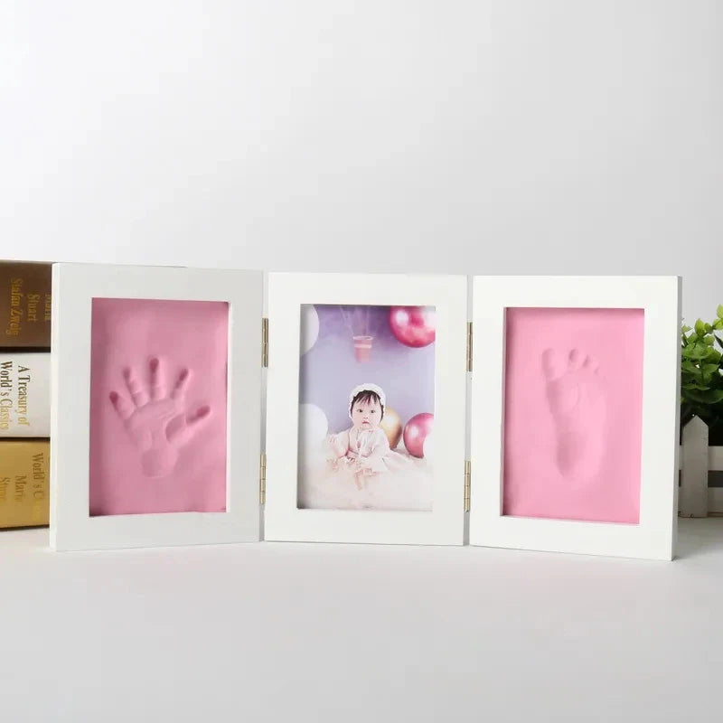 Baby Handprint & Footprint Keepsake Photo Frame – DIY Clay Kit