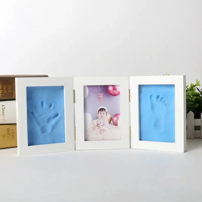 Baby Handprint & Footprint Keepsake Photo Frame – DIY Clay Kit