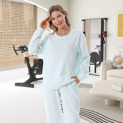 Waffle Textured Maternity Hoodie - White Colour, Light Blue Colour