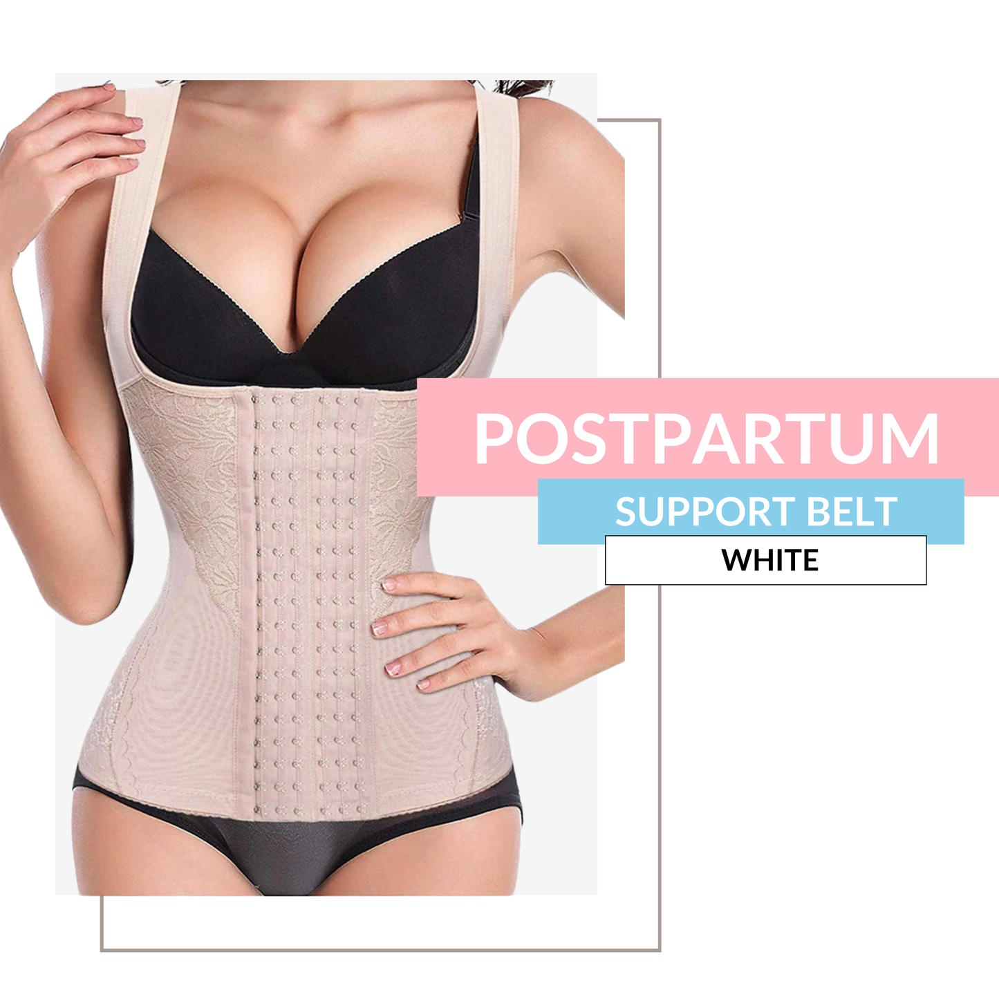 Postpartum Support Belt - White