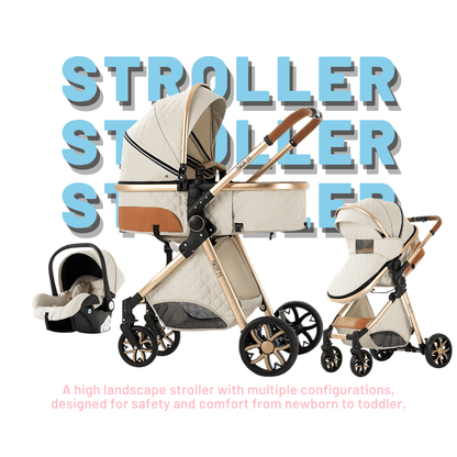 White Baby Stroller