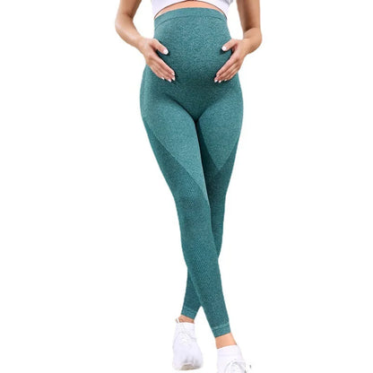 Women's Over-The-Belly Maternity Leggings - Green